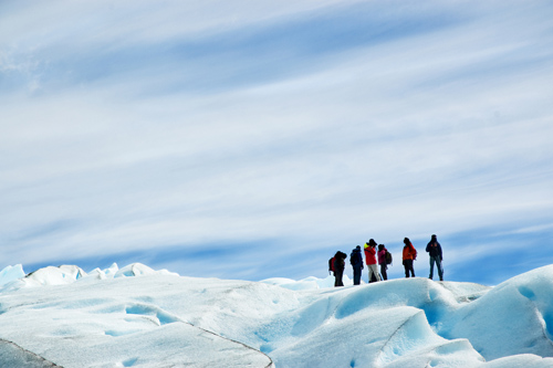 Ice trekking in perito moreno glacier, patagonia argentina.
